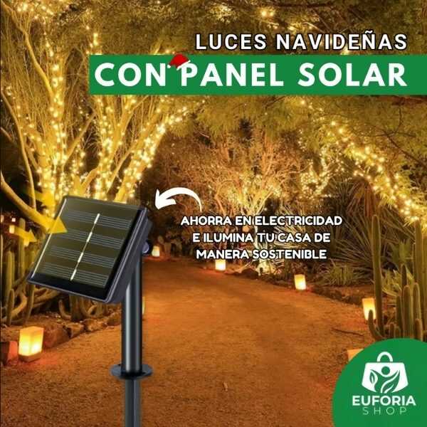 SolarGleam® Luces Navideñas con Energía Solar LED 10 Metros