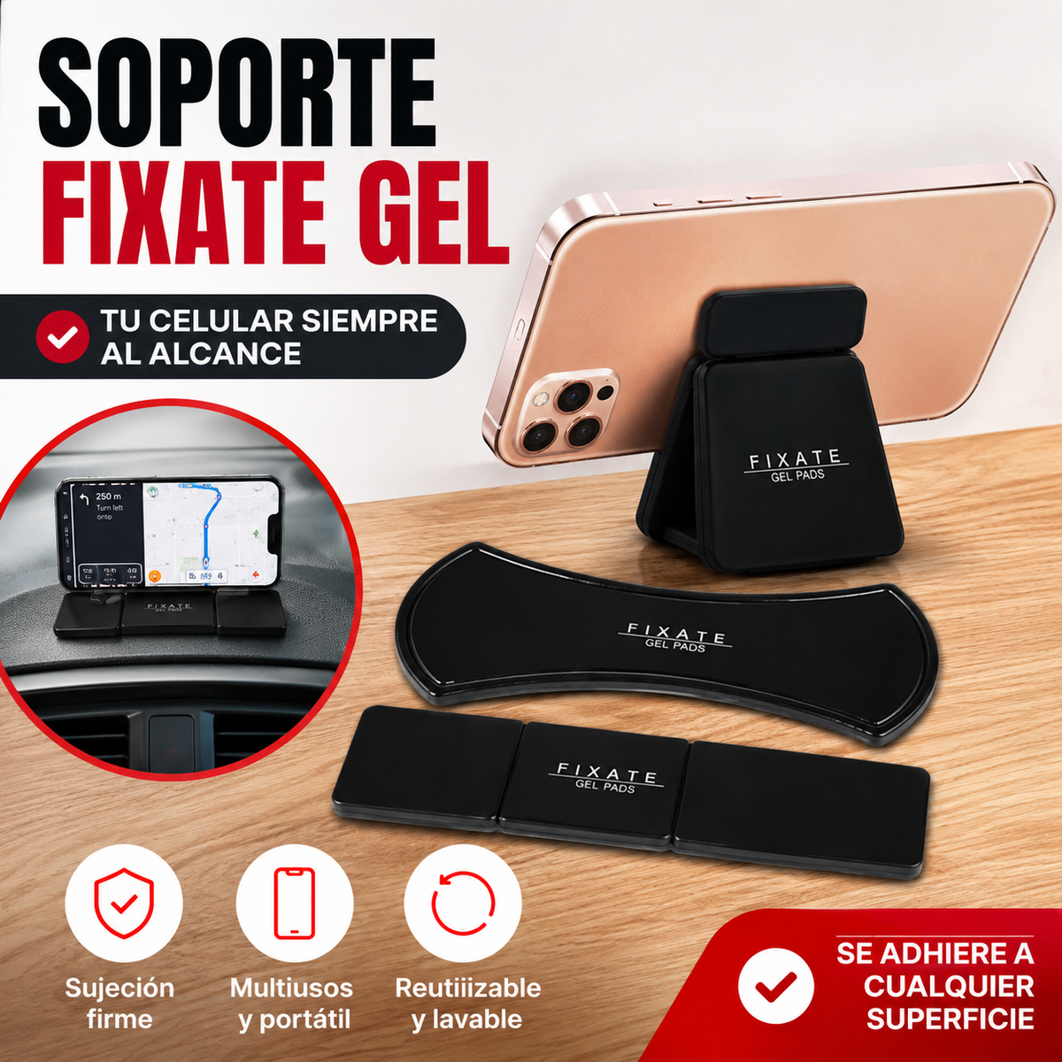 Soporte Celular Multiusos fixate Gel P