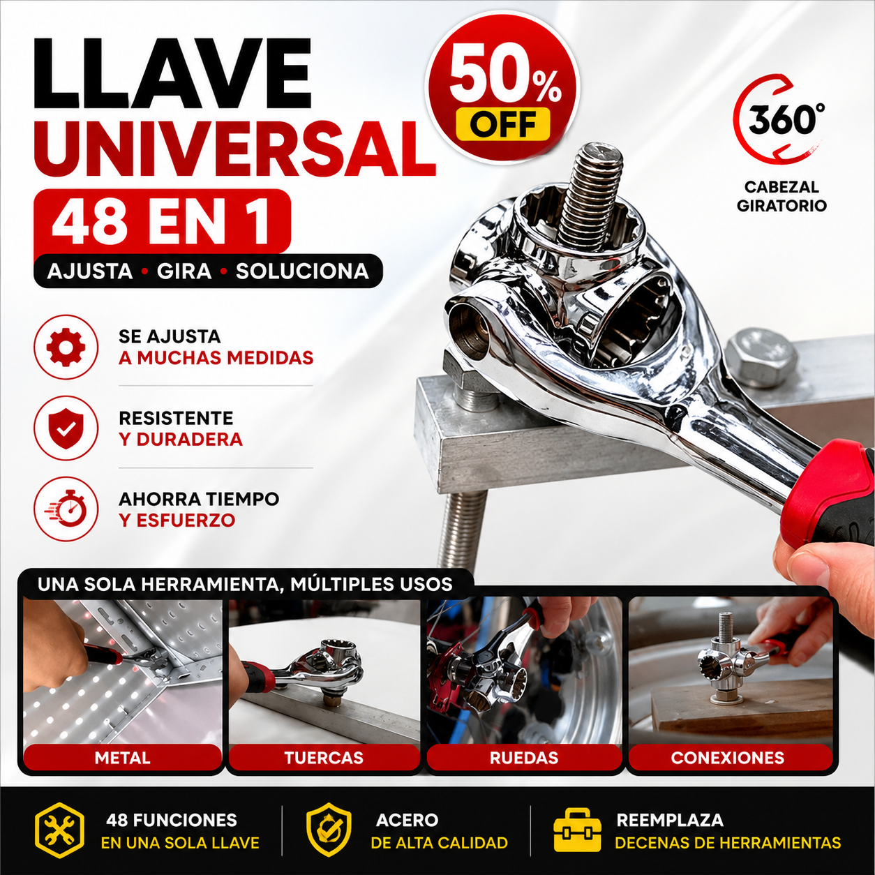 LLAVE UNIVERSAL 48 EN 1 MULTIFUNCIONAL