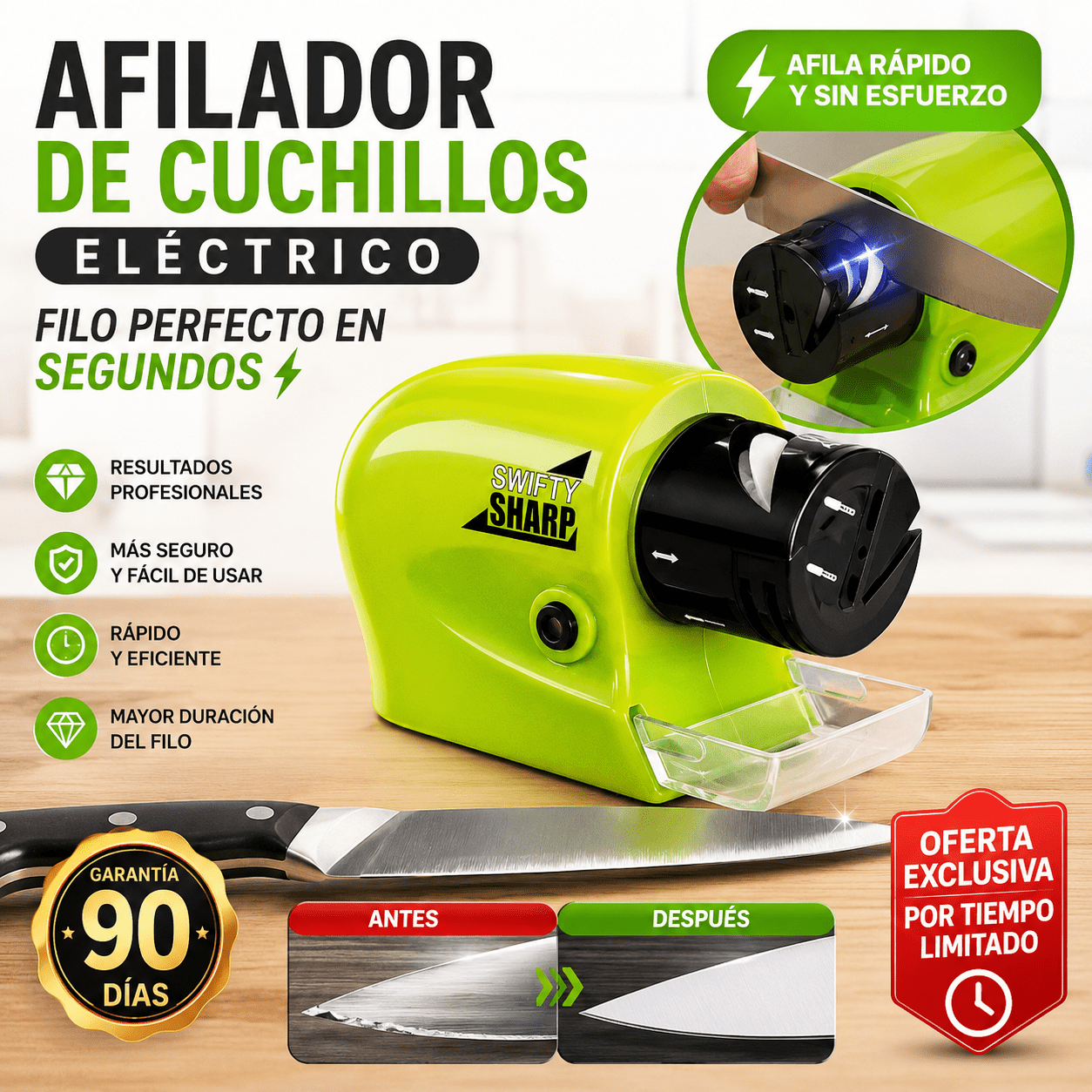 Afilador De Cuchillos Eléctrico Cocina