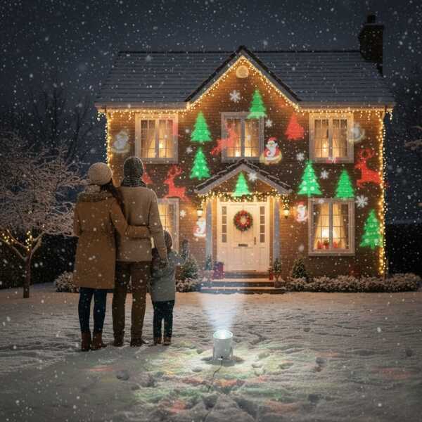 TwinkleWall® Proyector Eléctrico de Diseños Navideños