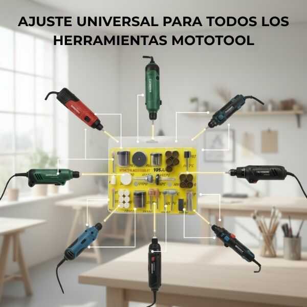 SpinForce® Accesorios Para Motortools X 105 Pcs