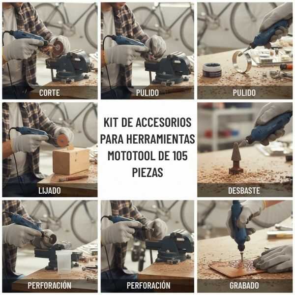 SpinForce® Accesorios Para Motortools X 105 Pcs