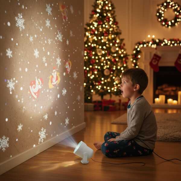 TwinkleWall® Proyector Eléctrico de Diseños Navideños