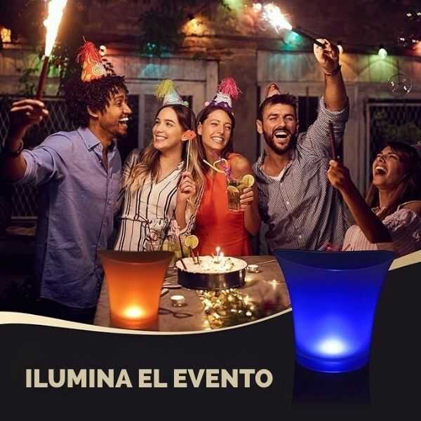 FiestaCold® Hielera Portátil Con Luces Led y Parlante Bluetooth