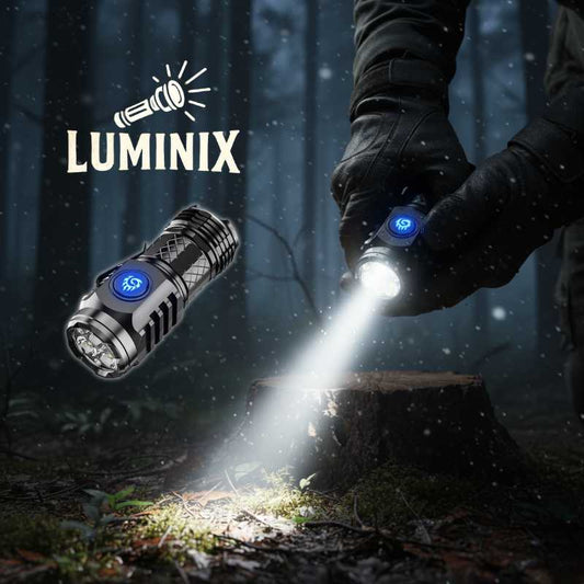 Luminix® Mini Linterna Táctica con 3 Luces Super Potentes