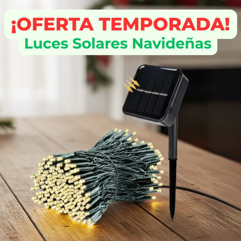 SolarGleam® Luces Navideñas con Energía Solar LED 10 Metros