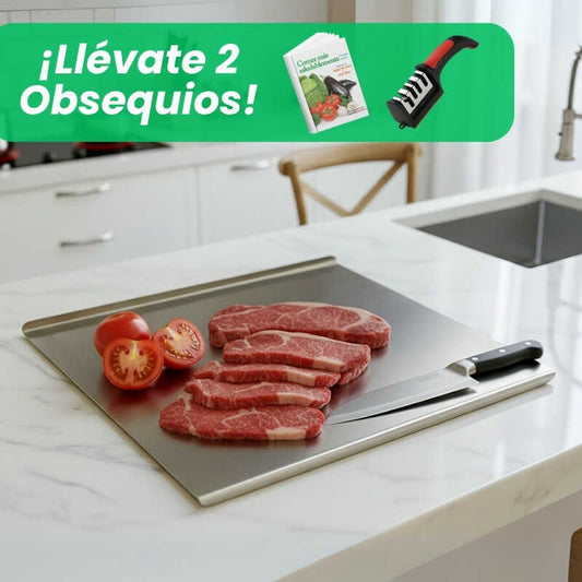 IronBoard® Tabla para Picar 30x40 cm de Acero Inoxidable con Angulo 90°