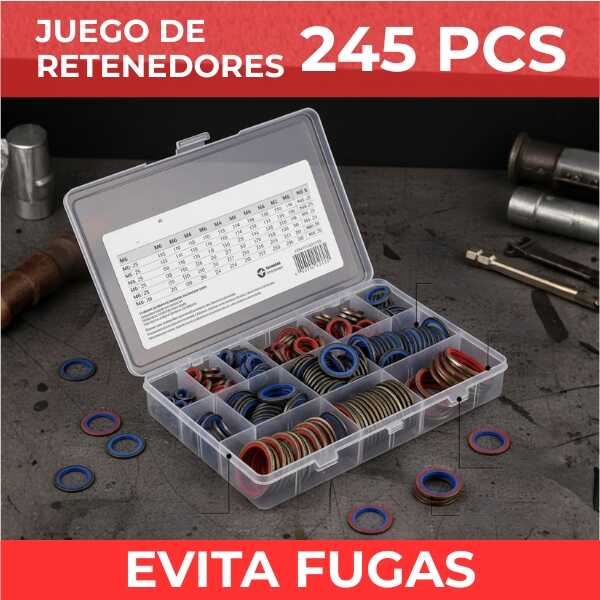 SellaMax® Set Retenedores para Automotriz y Maquinaria x 245 pzs
