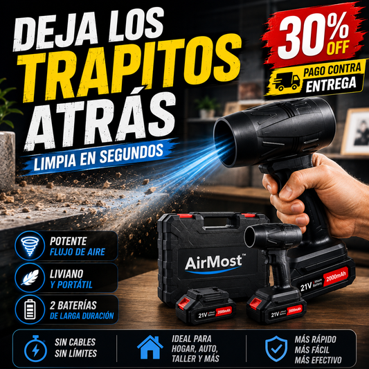 AirMost® Soplador Profesional Inalámbrico Dos Baterías