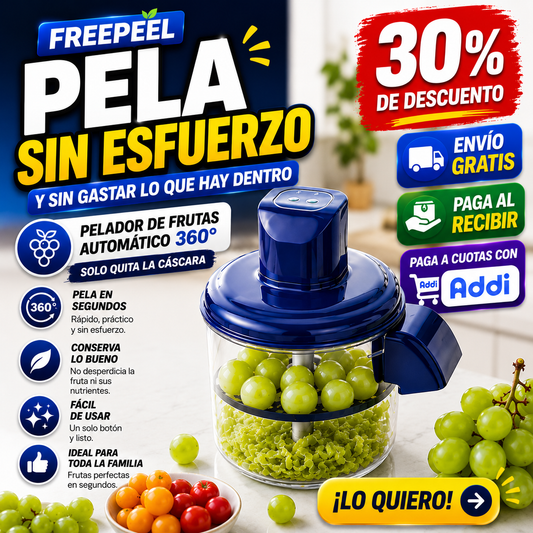 FreePeel® Peladora De Alimentos Eléctrica