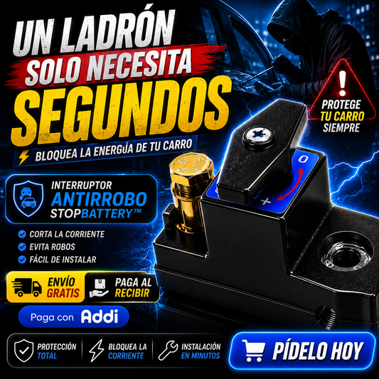 StopBattery® Interruptor de Desconexión para Batería De Carro