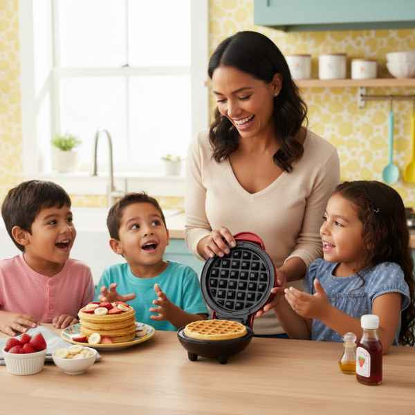 MiniWaff® Wafflera Antiadherente de Un Puesto