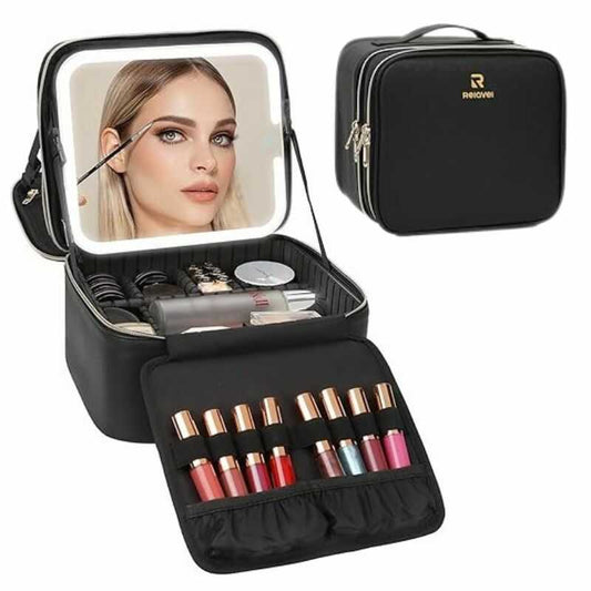 ShineBox® Cosmetiquera con Espejo y Luz Recargable