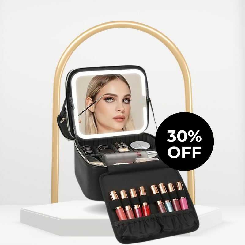 ShineBox® Cosmetiquera con Espejo y Luz Recargable