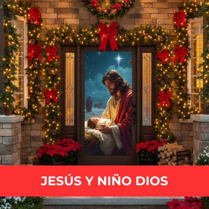 Funda Elástica Navideña para Puertas