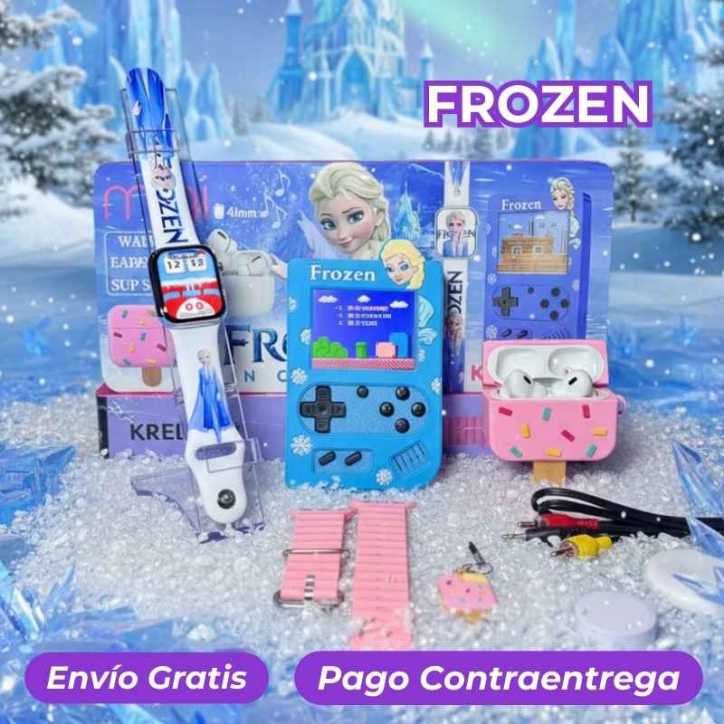 TechJoy® Combo Infantil 4 En 1 (Smartwatch+Audifonos Inalambricos+Consola Retro+Accesorios)