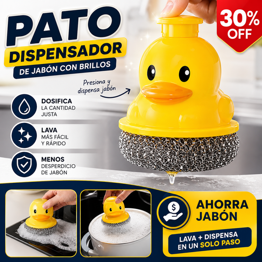 Pato Dispensador De Jabón Con Brillos