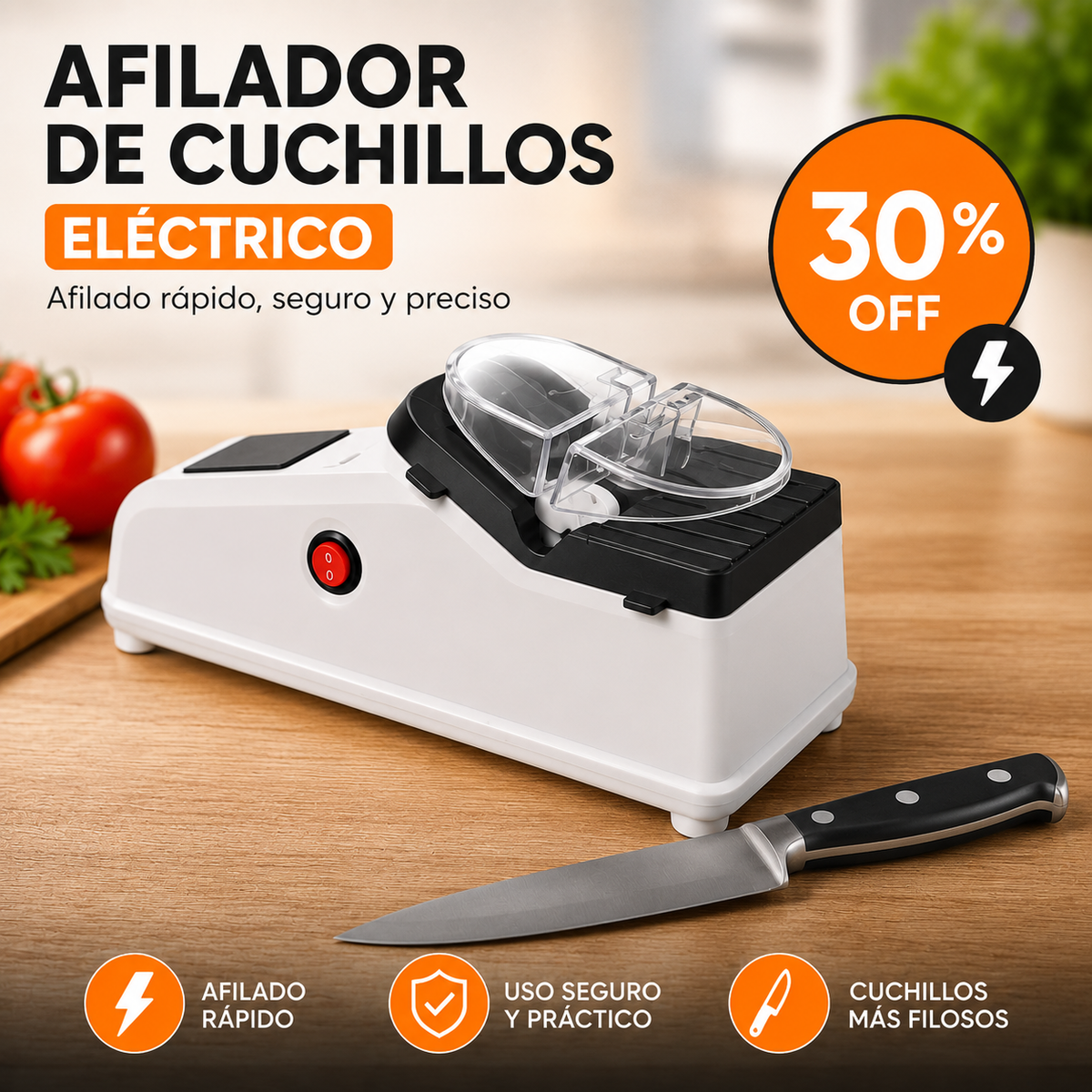 Afilador De Cuchillos Eléctrico Cocina