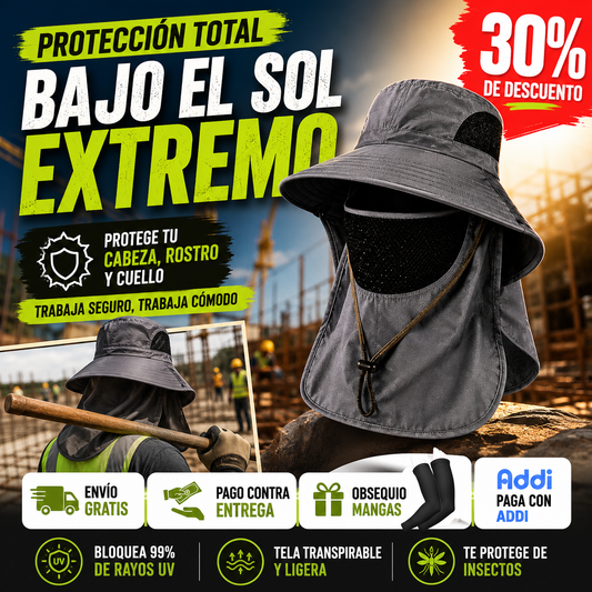 ProtectSun® Gorra De Pescador Ajustable Gratis Mangas