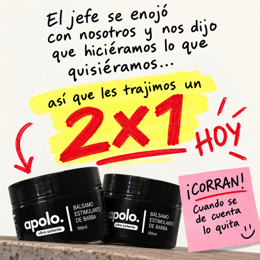 Apolo® Estimulante de barba Apolo ORIGINAL + OBSEQUIO