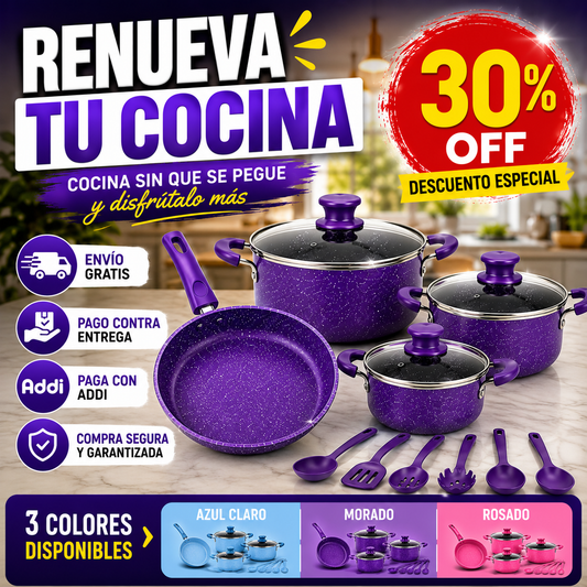 CookAll® Juego De Ollas Y Utensilios 13 Piezas