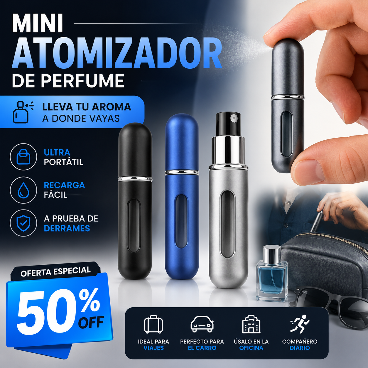 Mini Atomizador Perfume Portátil
