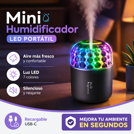 MINI HUMIDIFICADOR LED PORTATIL