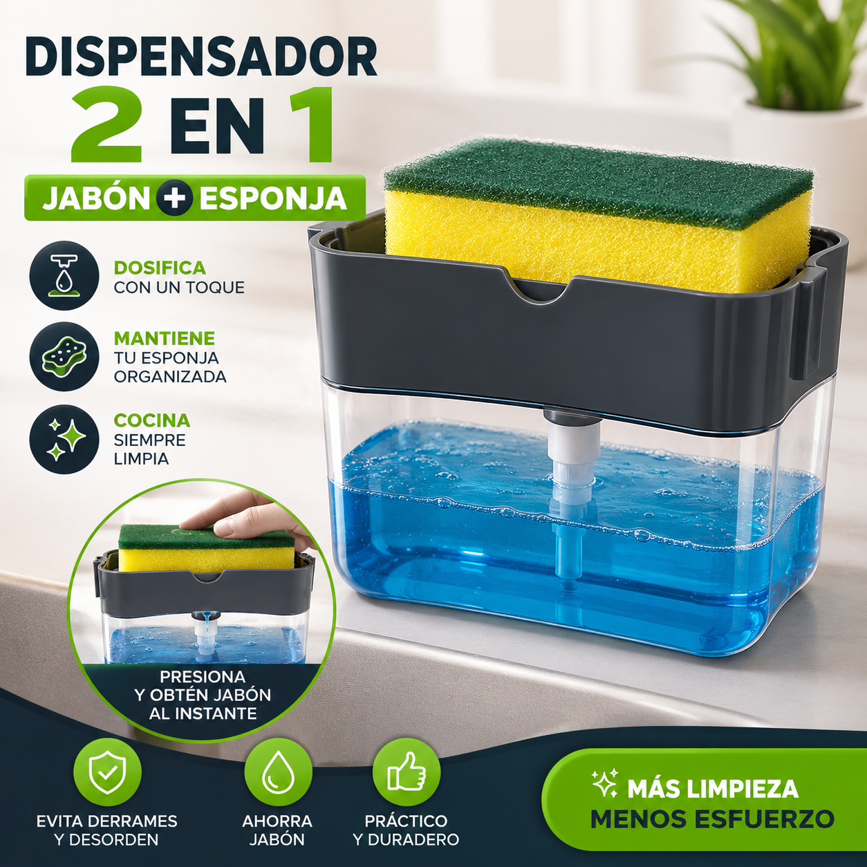 Dispensador De Jabón Para Platos