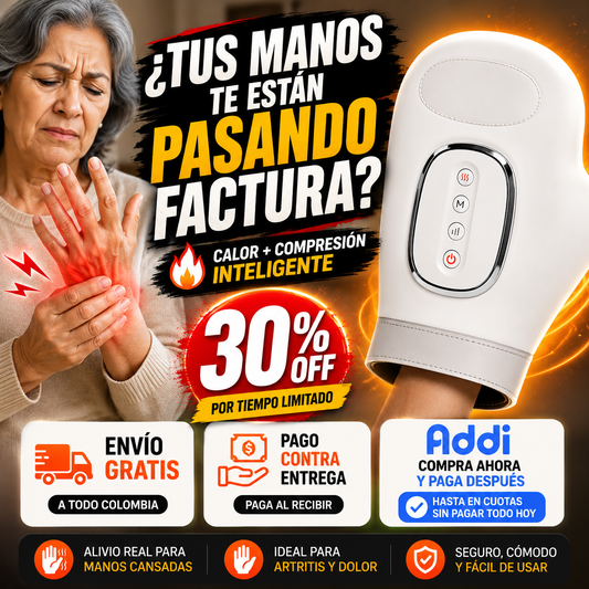 HealthHand® Guante Masajeador Térmico con Compresión 360°