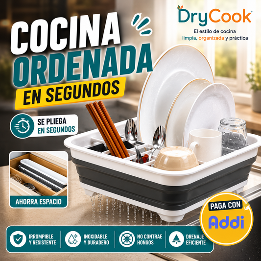 DryCook® Escurridor Platero Plegable de Silicona