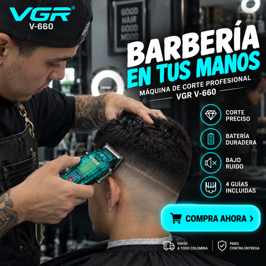 VGR® Maquina Profesional Corta Pelo Vgr 660