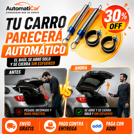 AutomatiCar® Resorte de Elevación Automática para Maletero del Auto