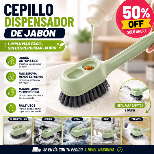 Cepillo dispensador de jabón