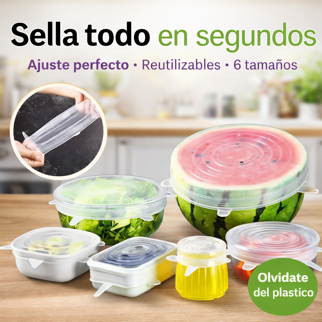 Tapas de silicona x 6 unidades
