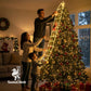 SantaClimb® Papa Noel Con Escalera De Luces Led 2m