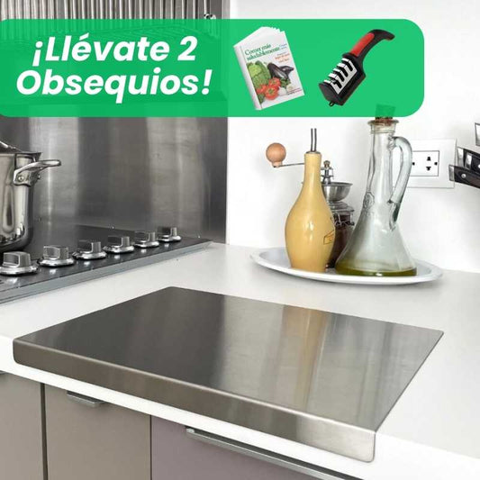 IronBoard® Tabla para Picar 30x40 cm de Acero Inoxidable con Angulo 90°