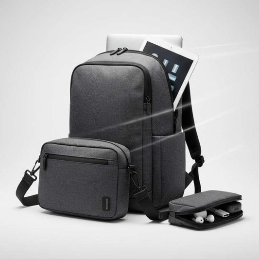 SmartGo® Pack de 3 Bolsos (Morral, Bolso de Hombro y Cartuchera)