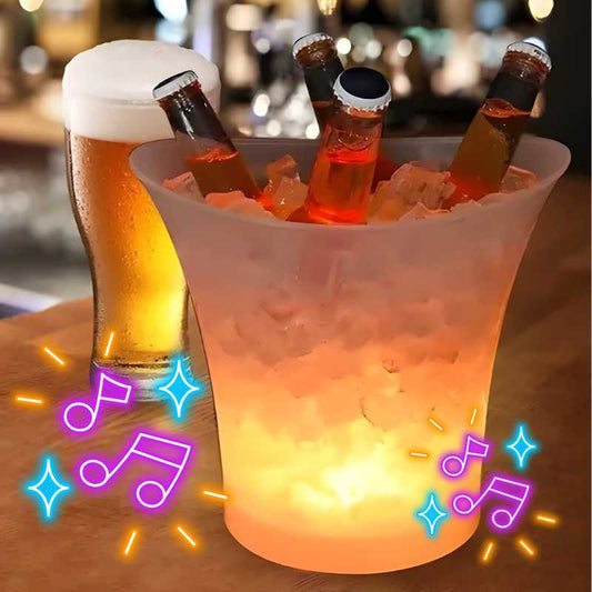 FiestaCold® Hielera Portátil Con Luces Led y Parlante Bluetooth