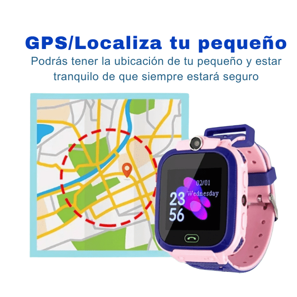 SafeKid® Reloj Inteligente para Niños+GPS+Cámara