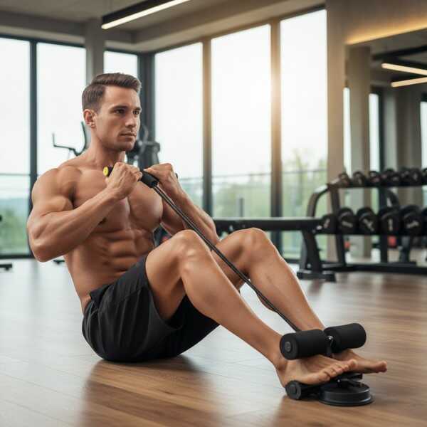 IronAbs® Ejercitador De Abdomen Con Banda Elástica de Soporte