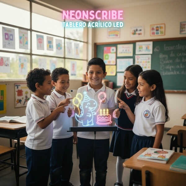 NeonScribe® Tablero de Notas LED con Colores