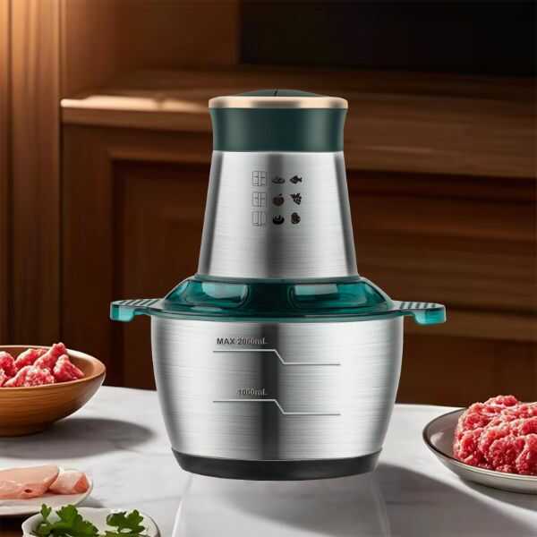 KüchenPro® Picadora Eléctrica Carnes, Verduras y Granos 4 en 1