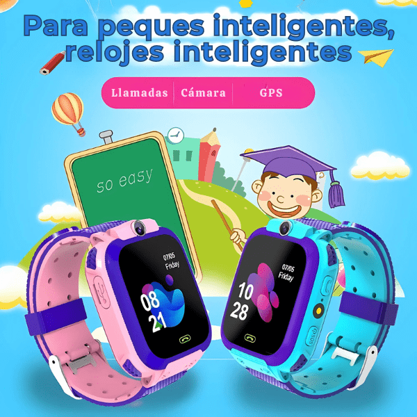 SafeKid® Reloj Inteligente para Niños+GPS+Cámara